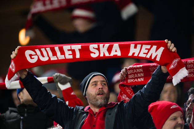 260122 Spectators in the stands ahead of the UEFA Europa League football match between Brann and Midtjylland on January 22, 2026 in Bergen Photo Marius Simensen BILDBYRAN COP 238 MM0054 bbeng brann football fotball fotboll midtjylland publik soccer uefa europa league  Copyright: MARIUSxSIMENSEN BB260122ZO050