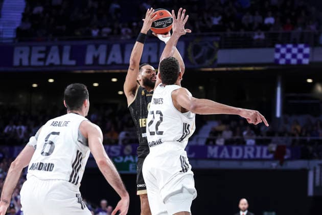 January 22, 2026, Madrid, Madrid, Spain: Elie Okobo of AS Monaco in action during the EuroLeague Regular Season Round 24 match between Real Madrid and AS Monaco at Movistar Arena on January 08 2026, in Madrid, Spain. Madrid Spain - ZUMAa181 20260122_zaa_a181_140 Copyright: xIrinaxR.xHipolitox