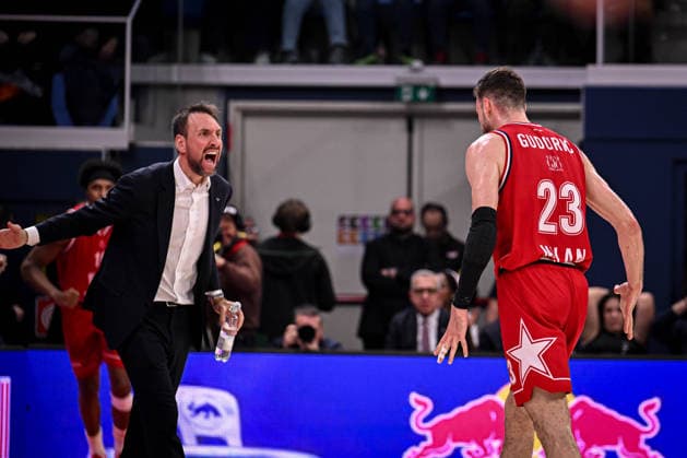 Giuseppe Peppe Poeta, Marko Guduric EA7 Emporio Armani Olimpia Milano - Zalgiris Kaunas Euroleague 2025 2026 Milano, 22 01 2026 Foto ClaudioDegaspari Ciamillo-Castoria  Copyright: xClaudioxDegasparix
