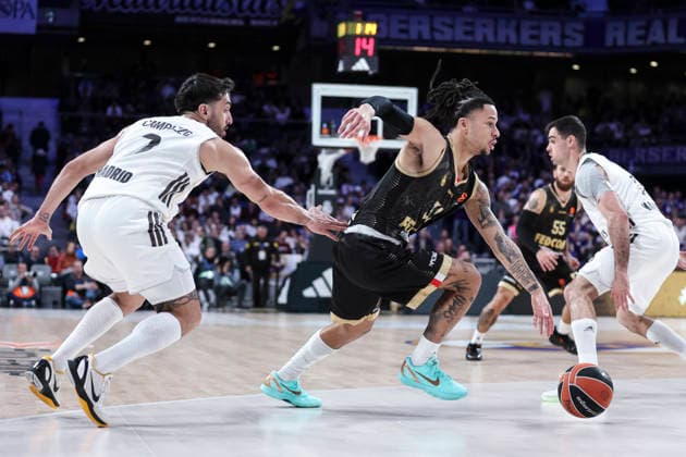 January 22, 2026, Madrid, Madrid, Spain: Matthew Strazel of AS Monaco in action during the EuroLeague Regular Season Round 24 match between Real Madrid and AS Monaco at Movistar Arena on January 08 2026, in Madrid, Spain. Madrid Spain - ZUMAa181 20260122_zaa_a181_145 Copyright: xIrinaxR.xHipolitox