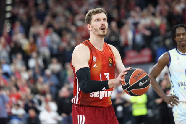 Andreas Obst FC Bayern Basketball, 13 , GER, FC Bayern Basketball vs Valencia Basket, Basketball, Euroleague, 24 Matchday, Season 2025 2026, 22 01 2026, GER, FC Bayern Basketball vs Valencia Basket, Basketball, Euroleague, 24 Matchday, Season 2025 2026, 22 01 2026 Munich Copyright: xEibner-Pressefoto JennixMaulx EP_JML