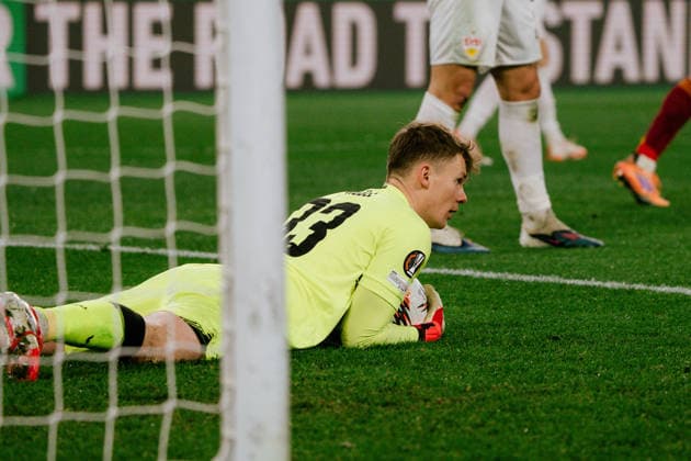 Alexander Nübel VfB Stuttgart, 33 saves a shot on goal, ITA, AS Roma vs VfB Stuttgart, Football, Europa League, Matchday 7, 2025 2026 season, 22 01 2026, ITA, AS Roma vs VfB Stuttgart, Football, Europa League, Matchday 7, 2025 2026 season, 22 01 2026, Rome Copyright: xEibner-Pressefoto EdwardxCheungx EP_ECG