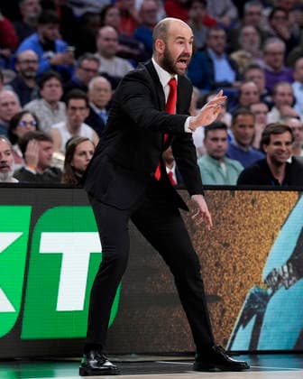 REAL MADRID v AS MONACO. EUROLEAGUE 2025 2026. REGULAR SEASON. ROUND 24. AS Monaco s coach Vassilis Spanoulis during Euroleague Regular Season Round 24 match. January 22, 2026. (ALTERPHOTOS Acero) MadridSpain  Copyright: xAcerox