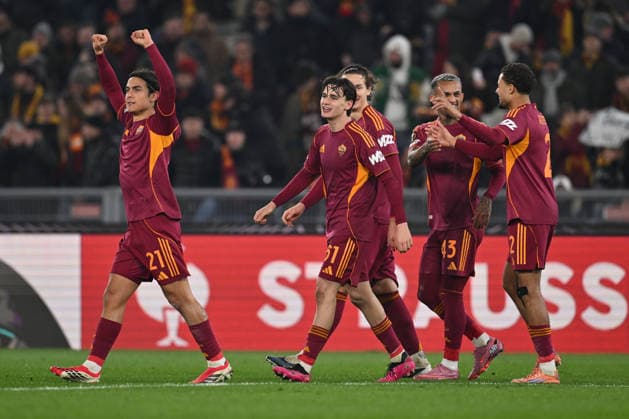 Niccolo Pisilli of A.S. Roma celebrates after scoring the goal of 2-0 during the UEFA Europa League phase day 7 football match between between A.S. Roma and VfB Stuttgart 1893 at the Olympic Stadium on January 22, 2026 in Rome, Italy.  Copyright: xDomenicoxCippitelli IPAxSportx xipa-agency.netx xx IPA_70435006 IPA_Agency_IPA70435006