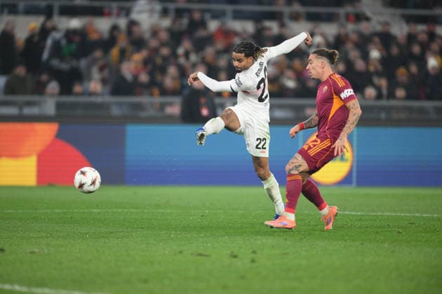 Foto IPP Roberto Ramaccia Roma 22 1 2026 Uefa Europa League - 7 Giornata 2025 2026 Roma vs Stoccarda Nella foto Lorenz Assignon of VfB Stuttgart Italy Photo Press - World Copyright Roma italy Italia ITALY  Copyright: xR4924_italyphotopressx