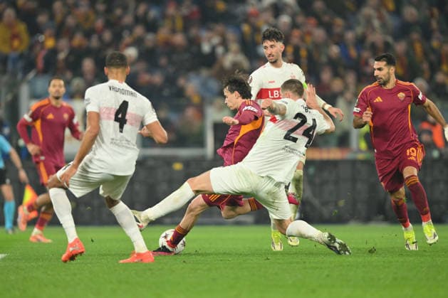 AS Roma v VfB Stuttgart - UEFA Europa League ROME, ITALY - JANUARY 22: AS Roma s Niccolo Pisilli (61) scores the second goal during the UEFA Europa League match between AS Roma and Stuttgart at Stadio Olimpico in Rome, Italy, on January 22, 2026. Claudio Pasquazi Anadolu Rome Italy. Editorial use only. Please get in touch for any other usage.  Copyright: x2026xAnadoluxClaudioxPasquazix