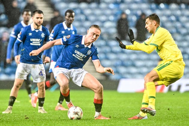 Rangers v Ludogorets Razgrad UEFA Europa League Thelo Aasgaard of Rangers during the UEFA Europa League match at Ibrox Stadium, Glasgow 22 01 2026 UK Newspapers OUT Copyright: xJamiexJohnstonx FIL-22851-0043