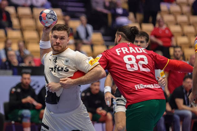 4Golla, Johannes in action Match between GERMANY VS PORTUGAL, valid for Men s EHF EURO 2026 at Jyske Bank Boxen in Herning on 22 January 2026. Herning Jyske Bank Boxen Herning Denmark Copyright: xIMAGOx xPRIMExSPORTSxIMAGESx xANGELOxMOREIRAx