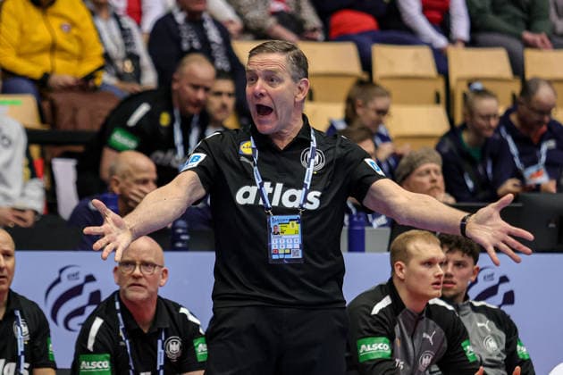 Gislason, Alfred Coach Germany in action Match between GERMANY VS PORTUGAL, valid for Men s EHF EURO 2026 at Jyske Bank Boxen in Herning on 22 January 2026. Herning Jyske Bank Boxen Herning Denmark Copyright: xIMAGOx xPRIMExSPORTSxIMAGESx xANGELOxMOREIRAx