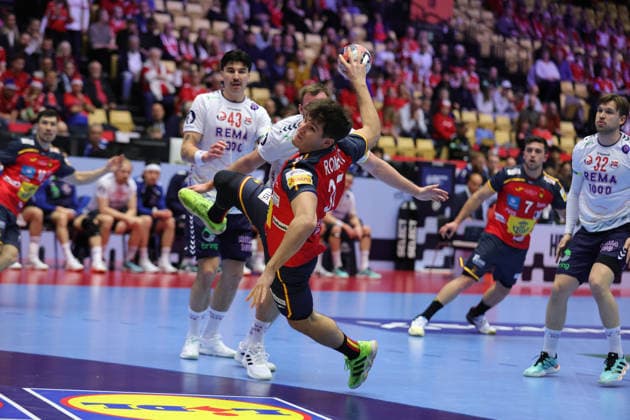 37Romero, Victor in action Match between SPAIN VS NORWAY, valid for Men s EHF EURO 2026 at Jyske Bank Boxen in Herning on 22 January 2026. Herning Jyske Bank Boxen Herning Denmark Copyright: xIMAGOx xPRIMExSPORTSxIMAGESx xANGELOxMOREIRAx