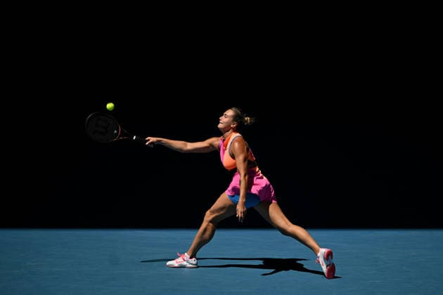 TENNIS AUSTRALIAN OPEN, Aryna Sabalenka of Russia in action during the Womens 3rd round match against Anastasia Potapova of Austria on day 6 of the 2026 Australian Open tennis tournament at Melbourne Park in Melbourne, Friday, January 23, 2026. ( NO ARCHIVING MELBOURNE VICTORIA AUSTRALIA  Copyright: xLUKASxCOCHx 20260123185758115144