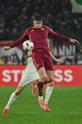 Soccer, Europa League match, AS Roma v VfB Stuttgart Evan Ferguson of AS Roma during the Europa League match between AS Roma v VfB Stuttgart at Olimpico stadium in Rome, Italy, Jan 22nd, 2026 Imago-Images Emmefoto Copyright: xImago-Images Emmefotox
