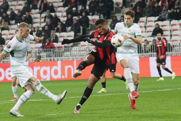 L OGC Nice vs Go Ahead Eagles Football PHOTOPQR NICE MATIN Cyril Dodergny ; Nice ; 22 01 2026 ; Nice le 22 01 2026 - Stade Allianz Riviera - Football - Ligue Europa - L OGC Nice affronte Go Ahead Eagles - L attaquant nicois CARLOS N90 Nice France  Copyright: xPHOTOPQR NICExMATIN MAXPPPxCyrilxDodergnyx 20260122NIM0393 20260122NIM0393