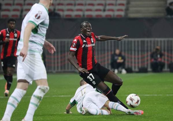 L OGC Nice vs Go Ahead Eagles Football PHOTOPQR NICE MATIN Cyril Dodergny ; Nice ; 22 01 2026 ; Nice le 22 01 2026 - Stade Allianz Riviera - Football - Ligue Europa - L OGC Nice affronte Go Ahead Eagles - Le defenseur nicois OPPONG N37 Nice France  Copyright: xPHOTOPQR NICExMATIN MAXPPPxCyrilxDodergnyx 20260122NIM0394 20260122NIM0394