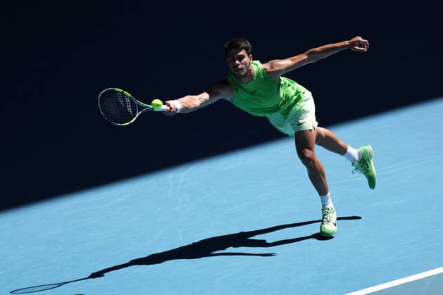 Carlos Alcaraz during his third round match Australian Open tennis tournament, Day Six, Melbourne Park, Australia - 23 Jan 2026Melbourne Melbourne Park Victoria (VIC) Australia  Copyright: xEllaxLing Shutterstockx 16380452n