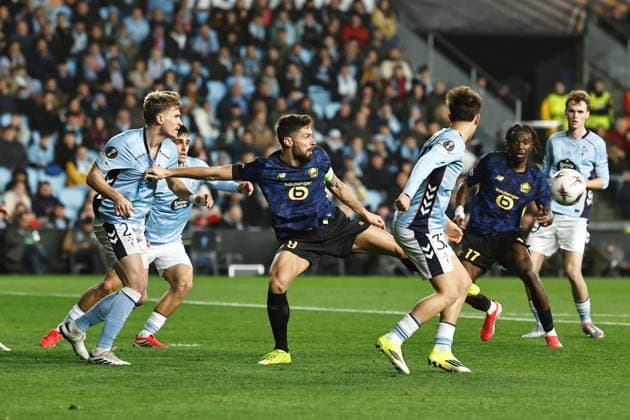 Olivier Giroud (Lille), JANUARY 22, 2026 - Football Soccer : UEFA Europa League league phase match day 7 between RC Celta de Vigo - Lille OSC at the Estadio Balaidos in Vigo, Spain. Noxthirdxpartyxsales  aflo_317083159