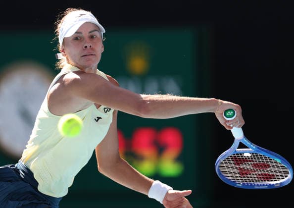 January 23, 2026, Melbourne, Victoria, Australia: MAGDA LINETTE of Poland during the match against K. Muchova of Czech Republic in the third round of Australian Open, Melbourne, Australia. Linette lost 1:6, 1:6. Melbourne Australia - ZUMAc278 20260123_zsp_c278_021 Copyright: xMarcinxCholewinskix