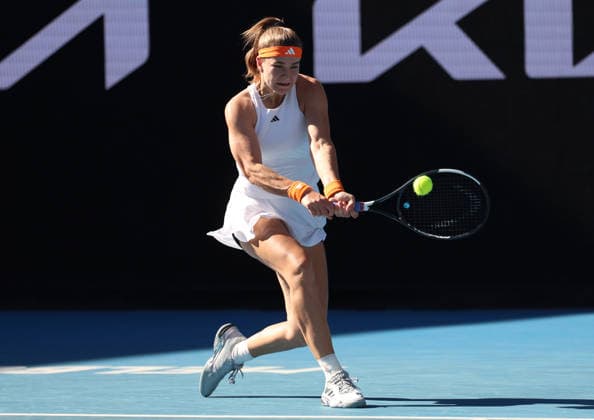 January 23, 2026, Melbourne, Victoria, Australia: KAROLINA MUCHOVA of Czech Republic during the match against M. Linette of Poland in the third round of Australian Open, Melbourne, Australia. Muchova won 6:1, 6:1. Melbourne Australia - ZUMAc278 20260123_zsp_c278_030 Copyright: xMarcinxCholewinskix