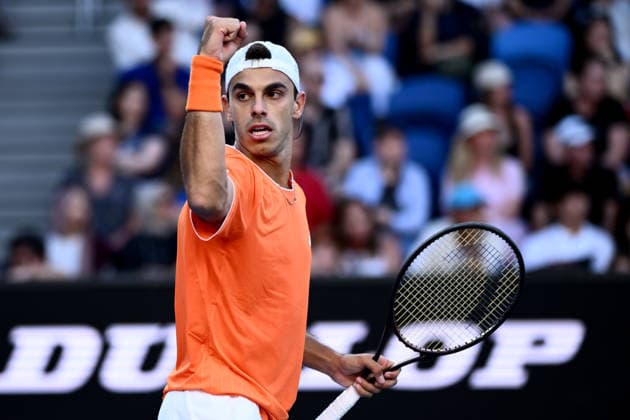 TENNIS AUSTRALIAN OPEN, Francisco Cerundolo of Argentina during the Men™s 3rd round match against Andrey Rublev of Russia on day 6 of the 2026 Australian Open tennis tournament at Melbourne Park in Melbourne, Wednesday, January 22, 2026. ( NO ARCHIVING MELBOURNE VICTORIA AUSTRALIA  Copyright: xJOELxCARRETTx 20260123152140626662