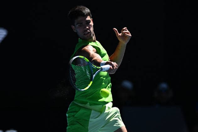 Australian Open - Melbourne Carlos Alcaraz (ESP) during his third round match at the 2026 Australian Open at Melbourne Park in Melbourne, AUSTRALIA, on January 23, 2026. Photo by Corinne Dubreuil ABACAPRESS.COM Melbourne Australia  Copyright: xDubreuilxCorinne ABACAx