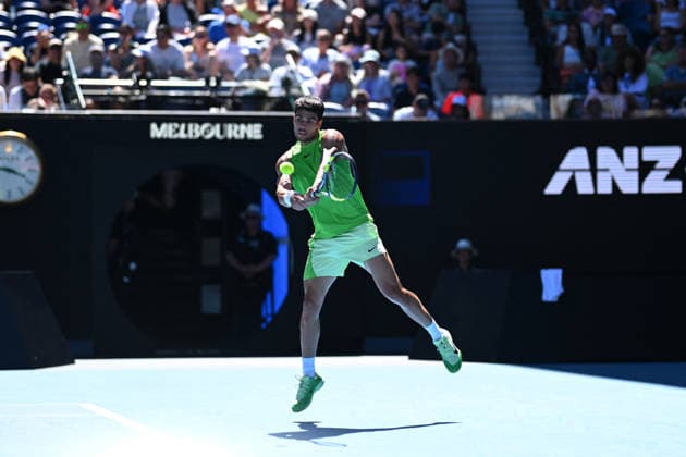 Australian Open - Melbourne Carlos Alcaraz (ESP) during his third round match at the 2026 Australian Open at Melbourne Park in Melbourne, AUSTRALIA, on January 23, 2026. Photo by Corinne Dubreuil ABACAPRESS.COM Melbourne Australia  Copyright: xDubreuilxCorinne ABACAx