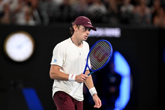 TENNIS AUSTRALIAN OPEN, Alex de Minaur of Australia during the Men™s 3rd round match against Frances Tiafoe of the USA on day 6 of the 2026 Australian Open tennis tournament at Melbourne Park in Melbourne, Friday, January 23, 2026. ( NO ARCHIVING MELBOURNE VICTORIA AUSTRALIA  Copyright: xLUKASxCOCHx 20260123198205074234