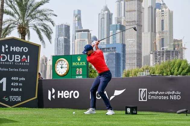 Hero Dubai Desert Classic 2026 DUBAI, UAE - JANUARY 23: Laurie Canter competes during the Hero Dubai Desert Classic 2026 at Emirates Golf Club in Dubai, United Arab Emirates on January 23, 2026. Waleed Zein Anadolu Dubai United Arab Emirates. Editorial use only. Please get in touch for any other usage.  Copyright: x2026xAnadoluxWaleedxZeinx