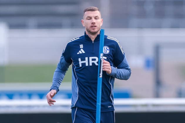 23 01 2026, Football, Season 2025 2026, Training FC Schalke 04, Edin Dzeko FC Schalke 04 , Gelsenkirchen Training ground of S04 Hamburg Germany xRHR PHOTO DEx Copyright: DennisxEwert RHR-FOTOx RHR-FOTO DE