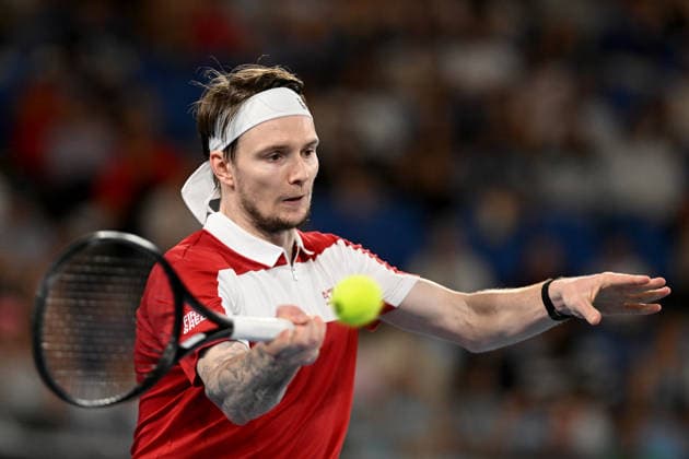 TENNIS AUSTRALIAN OPEN, Alexander Bublik of Kazakhstan in action during the Men™s 3rd round match against Tomas Etcheverry of Argentina on day 6 of the 2026 Australian Open tennis tournament at Melbourne Park in Melbourne, Friday, January 23, 2026. ( NO ARCHIVING MELBOURNE VICTORIA AUSTRALIA  Copyright: xLUKASxCOCHx 20260123150872410428