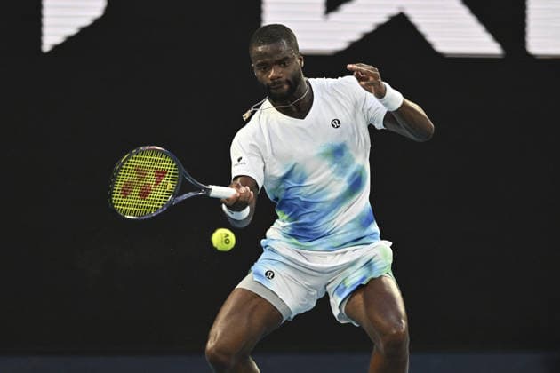 Australian Open 2026 MELBOURNE, AUSTRALIA - JANUARY 23: Frances Tiafoe (USA) in action against Alex de Minaur (AUS) (not seen) in round 3 of the Australian Open grand slam tennis tournament at Melbourne Park in Melbourne, Australia on January 23, 2026 Mark Avellino Anadolu Melbourne Australia. Editorial use only. Please get in touch for any other usage.  Copyright: x2026xAnadoluxMarkxAvellinox