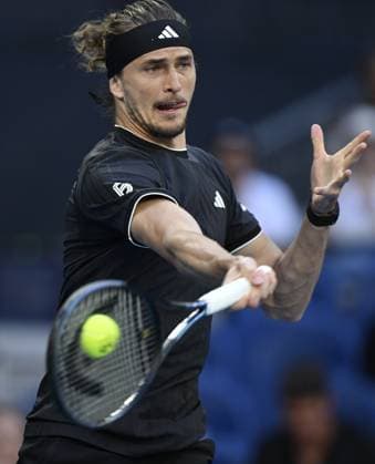 (260123) -- MELBOURNE, Jan. 23, 2026 -- Alexander Zverev hits a return during the men s singles 3rd round match between Alexander Zverev of Germany and Cameron Norrie of Britain at the Australian Open tennis tournament in Melbourne, Australia, Jan. 23, 2026. (Photo by Xinhua) (SP)AUSTRALIA-MELBOURNE-TENNIS-AUSTRALIAN OPEN-MEN S SINGLES WangxShen 