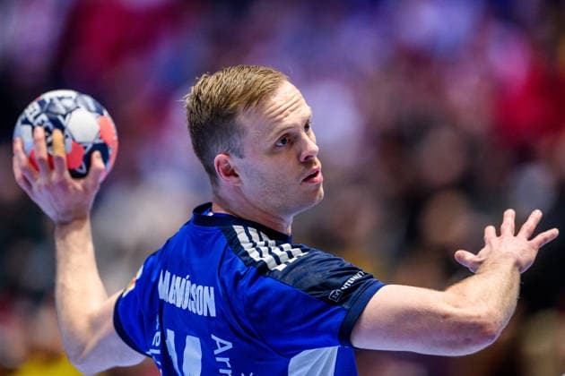 260123 Omar Ingi Magnusson of Iceland during the EHF European Handball Championship main round match between Iceland and Croatia on January 23, 2026 in Malmö Photo Petter Arvidson BILDBYRAN kod PA PA1134 handball handball handball handballs em 2026 croatia croatia island iceland ehf european handball championship bbeng grappa33  Copyright: PETTERxARVIDSON BB260123PA012