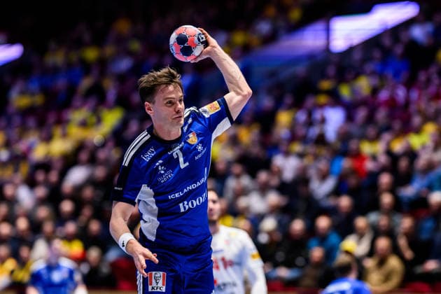 260123 Odinn Thor Rikhardsson of Iceland during the EHF European Handball Championship main round match between Iceland and Croatia on January 23, 2026 in Malmö Photo Petter Arvidson BILDBYRAN kod PA PA1134 handball handball handball handballs em 2026 croatia croatia island iceland ehf european handball championship bbeng grappa33  Copyright: PETTERxARVIDSON BB260123PA019