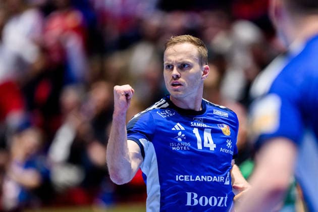 260123 Omar Ingi Magnusson of Iceland celebrates during the EHF European Handball Championship main round match between Iceland and Croatia on January 23, 2026 in Malmö Photo Petter Arvidson BILDBYRAN kod PA PA1134 handball handball handball handballs em 2026 croatia croatia island iceland ehf european handball championship bbeng grappa33 jubel  Copyright: PETTERxARVIDSON BB260123PA042
