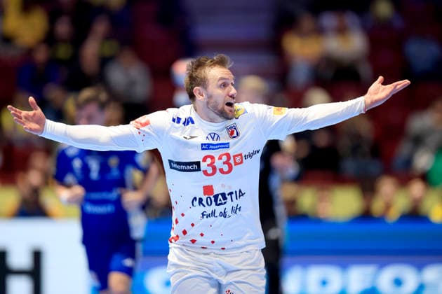 Croatia s Luka Cindric in action during the 2026 EHF European Men s Handball Championship the EHF Euro 2026 match between Iceland and Croatia, at Malmo Arena in Malmo, Sweden, on January 23, 2026 MALMÖ SWEDEN x10600x  Copyright: xAndreasxHillergren TTx EHF EURO 2026 ICELAND-CROATIA