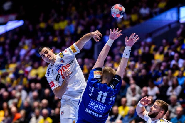 260123 Mateo Maras of Croatia during the EHF European Handball Championship main round match between Iceland and Croatia on January 23, 2026 in Malmö Photo Petter Arvidson BILDBYRAN kod PA PA1134 handball handball handball handballs em 2026 croatia croatia island iceland ehf european handball championship bbeng grappa33  Copyright: PETTERxARVIDSON BB260123PA049
