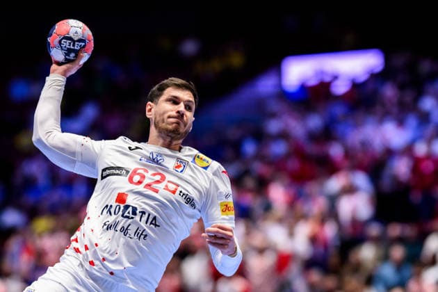 260123 Marin Jelinic of Croatia during the EHF European Handball Championship main round match between Iceland and Croatia on January 23, 2026 in Malmö Photo Petter Arvidson BILDBYRAN kod PA PA1134 handball handball handball handballs em 2026 croatia croatia island iceland ehf european handball championship bbeng grappa33  Copyright: PETTERxARVIDSON BB260123PA053