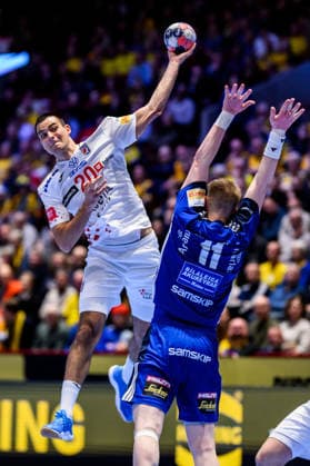 260123 Mateo Maras of Croatia during the EHF European Handball Championship main round match between Iceland and Croatia on January 23, 2026 in Malmö Photo Petter Arvidson BILDBYRAN kod PA PA1134 handball handball handball handballs em 2026 croatia croatia island iceland ehf european handball championship bbeng grappa33  Copyright: PETTERxARVIDSON BB260123PA056