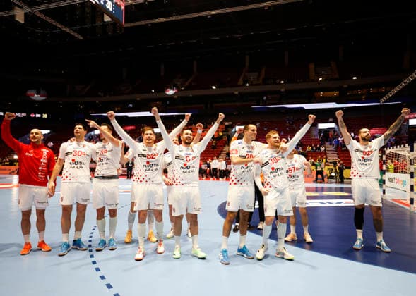 Croatia s team celebrates the victory over Iceland during the 2026 EHF European Men s Handball Championship the EHF Euro 2026 match between Iceland and Croatia, at Malmo Arena in Malmo, Sweden, on January 23, 2026 MALMÖ SWEDEN x10600x  Copyright: xAndreasxHillergren TTx EHF EURO 2026 ICELAND-CROATIA