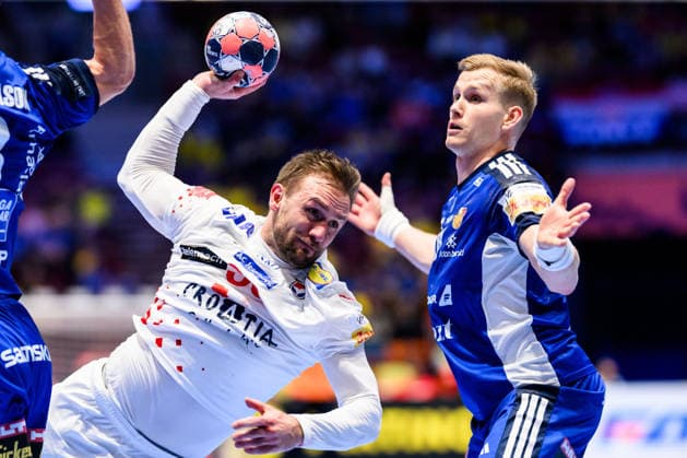 260123 Luka Cindric of Croatia during the EHF European Handball Championship main round match between Iceland and Croatia on January 23, 2026 in Malmö Photo Petter Arvidson BILDBYRAN kod PA PA1134 handball handball handball handballs em 2026 croatia croatia island iceland ehf european handball championship bbeng grappa33  Copyright: PETTERxARVIDSON BB260123PA072