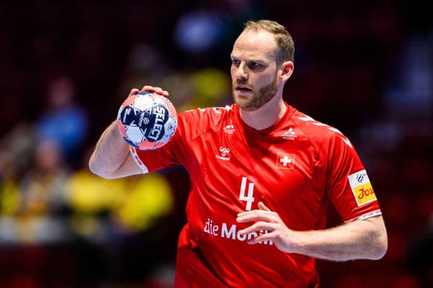 260123 Lenny Rubin of Switzerland during the EHF European Handball Championship main round match between Switzerland and Hungary on January 23, 2026 in Malmö Photo Petter Arvidson BILDBYRAN kod PA PA1135 handball handball handball handballs em 2026 croatia croatia island iceland ehf european handball championship bbeng switzerland schweiz ungern hungary  Copyright: PETTERxARVIDSON BB260123PA088