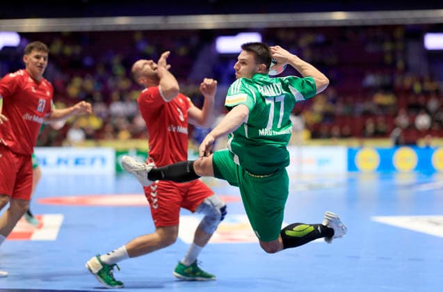 MALMÖ, SVERIGE 20260123 Hungary s Egon Hanusz in action during the 2026 EHF European Men s Handball Championship the EHF Euro 2026 match between Switzerland and Hungary, at Malmo Arena in Malmo, Sweden, on January 23, 2026 MALMÖ SVERIGE x10600x  Copyright: xAndreasxHillergren TTx EHF EURO 2026 SWITZERLAND-HUNGARY