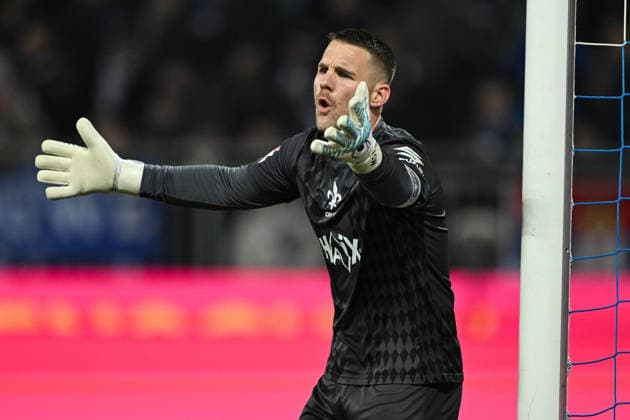 Marcel Schuhen SV Darmstadt 1898, 01 gestures, GER, SV Darmstadt 98 vs 1 FC Nürnberg, Football, 2 Bundesliga, Matchday 19, Season 2025 2026, 23 01 2026 DFL REGULATIONS PROHIBIT ANY USE OF PHOTOGRAPHS AS IMAGE SEQUENCES AND OR QUASI VIDEO GER, SV Darmstadt 98 vs 1 FC Nürnberg, Football, 2 Bundesliga, Matchday 19, Season 2025 2026, 23 01 2026 Darmstadt Copyright: xEibner-Pressefoto FlorianxWiegandx EP_FWD