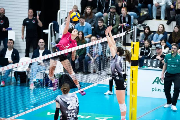 Volleyball, Women, VBF, Schwarz-Weiss Erfurt - VC Wiesbaden