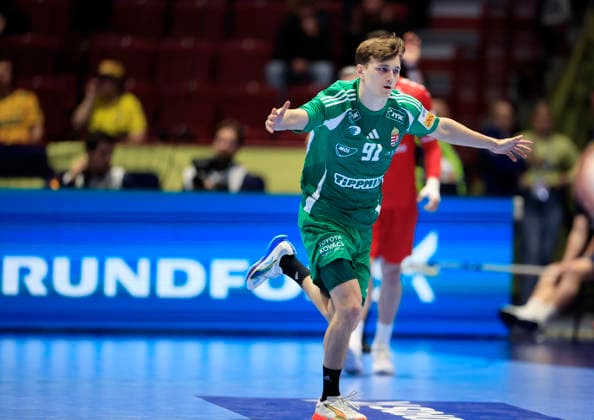 Hungary s Bence Imre celebrates during the 2026 EHF European Men s Handball Championship the EHF Euro 2026 match between Switzerland and Hungary, at Malmo Arena in Malmo, Sweden, on January 23, 2026 MALMÖ SWEDEN x10600x  Copyright: xAndreasxHillergren TTx EHF EURO 2026 SWITZERLAND-HUNGARY