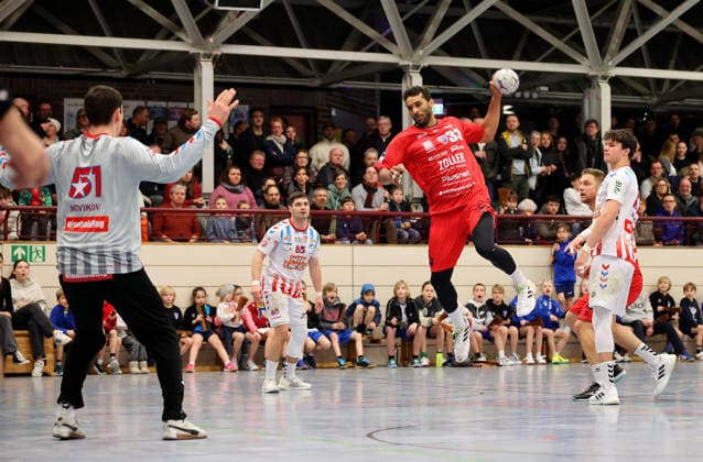 23 01 2026, Germany, Korntal Münchingen, Handball charity match, SG BBM Bietigheim vs Fivers WAT Margareten, Djibril M Benque Bietigheim