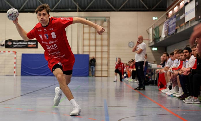 23 01 2026, Germany, Korntal Münchingen, Handball charity match, SG BBM Bietigheim vs Fivers WAT Margareten, Alen Hadzimuhamedovic Bietigheim