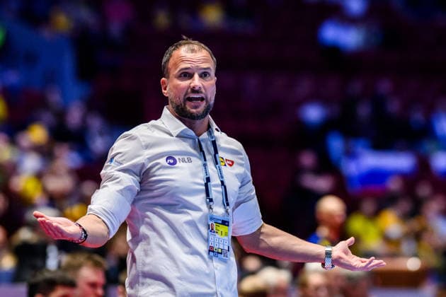 260123 Head coach Uros Zorman of Slovenia reacts during the EHF European Handball Championship main round match between Slovenia and Sweden on January 23, 2026 in Malmö Photo Petter Arvidson BILDBYRAN kod PA PA1136 handball handball handball handballs em 2026 sverige sweden slovenia slovenien ehf european handball championship bbeng  Copyright: PETTERxARVIDSON BB260123PA158