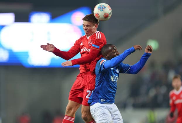 23 01 2026, Soccer 2 Bundesliga, SV Darmstadt 98 1 FC Nürnberg, emonline, emspor, despor, v l , Finn Becker 1 FC Nürnberg , Merveille Papela SV Darmstadt 98 DFL DFB REGULATIONS PROHIBIT ANY USE OF PHOTOGRAPHS AS IMAGE SEQUENCES AND OR QUASI VIDEO xdcx Copyright: HMBxMedia Claus