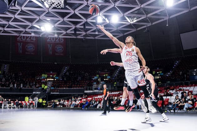 MUNICH, GERMANY - JANUARY 23: Yam Madar (Hapoel IBI Tel Aviv, 26) shoots the ball during the Turkish Airlines EuroLeague match between Partizan Mozzart Bet Belgrade vs. Hapoel IBI Tel Aviv at BMW Park on round 24 of Turkish Airlines EuroLeague on January 23, 2026 in Munich, Germany. Bavaria Germany Copyright: xSteffiexWunderlx